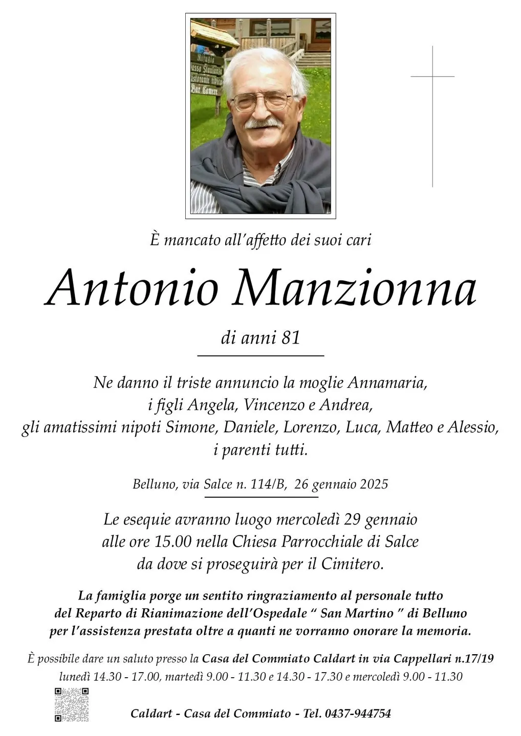 Epigrafe di Antonio Manzionna