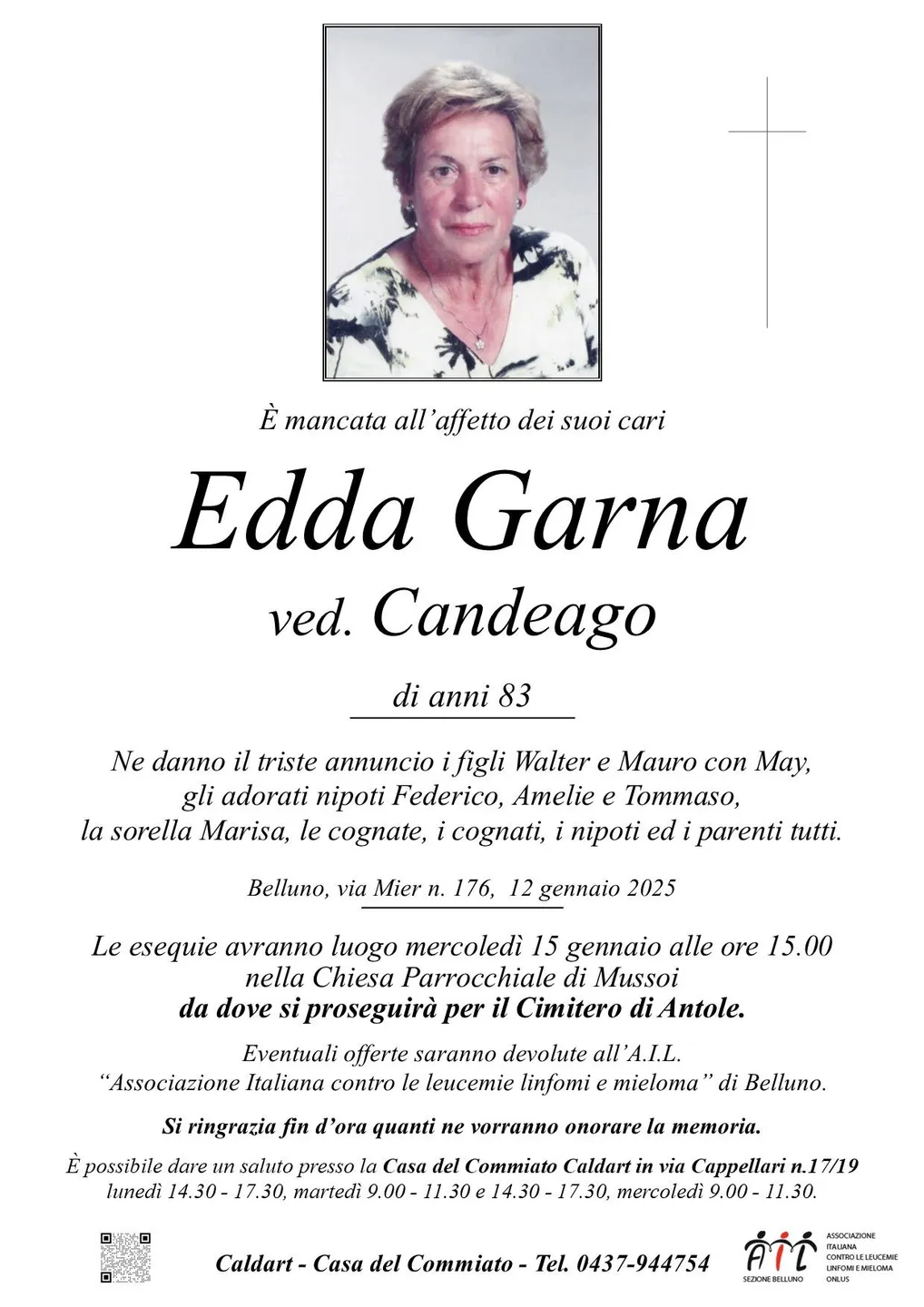 Epigrafe di Edda Garna Candèago