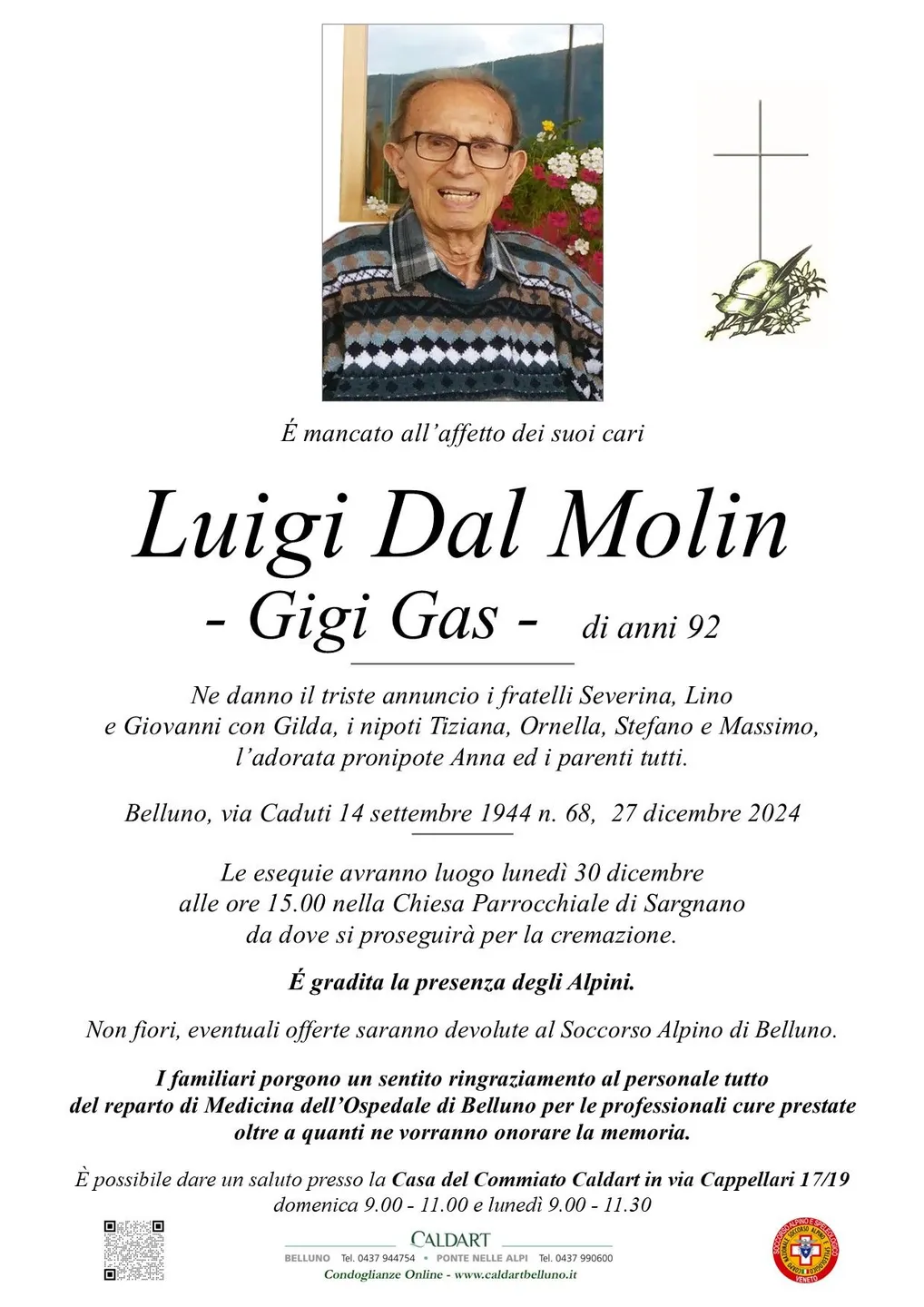 Epigrafe di Luigi Dal Molin