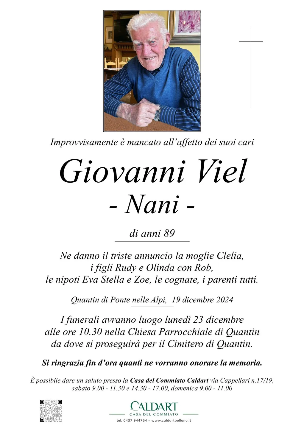 Epigrafe di Giovanni Viel