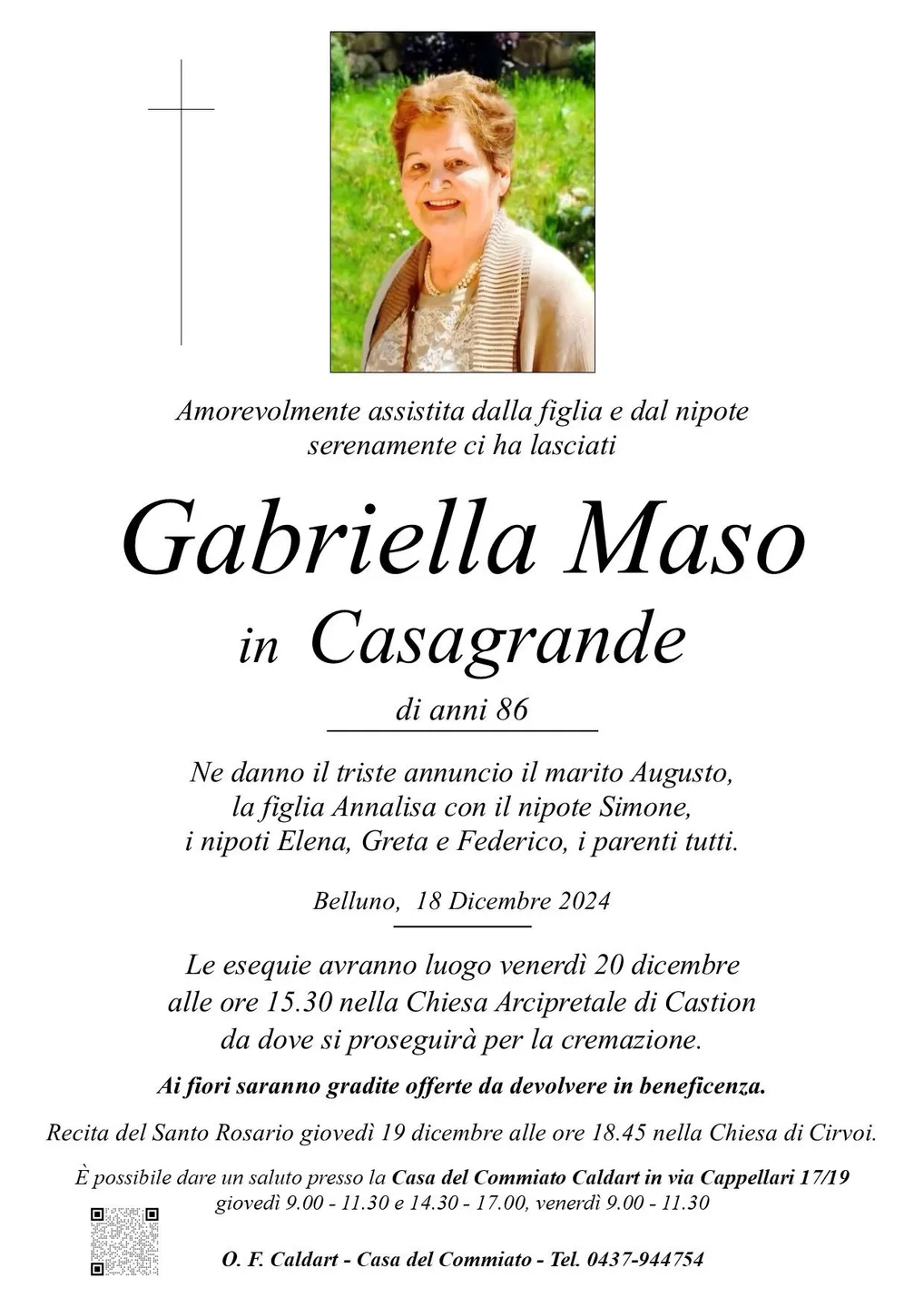Epigrafe di Gabriella Maso