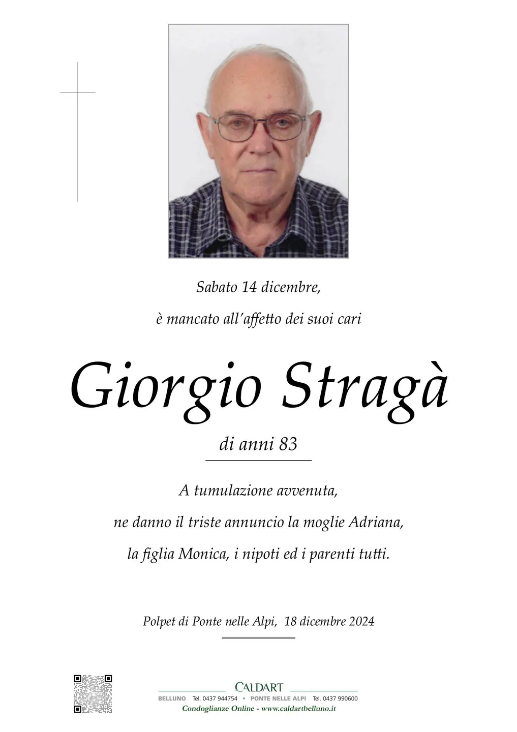 Epigrafe di Giorgio Stragà