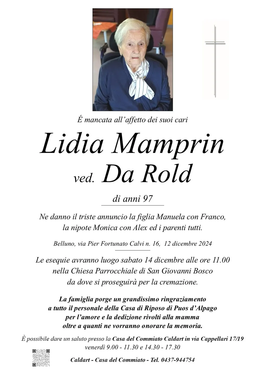 Epigrafe di Lidia Mamprin Da Rold