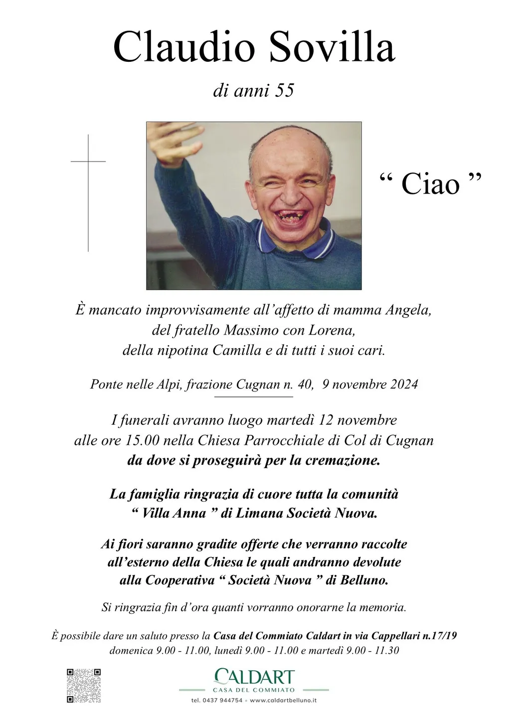 Epigrafe di Claudio Sovilla