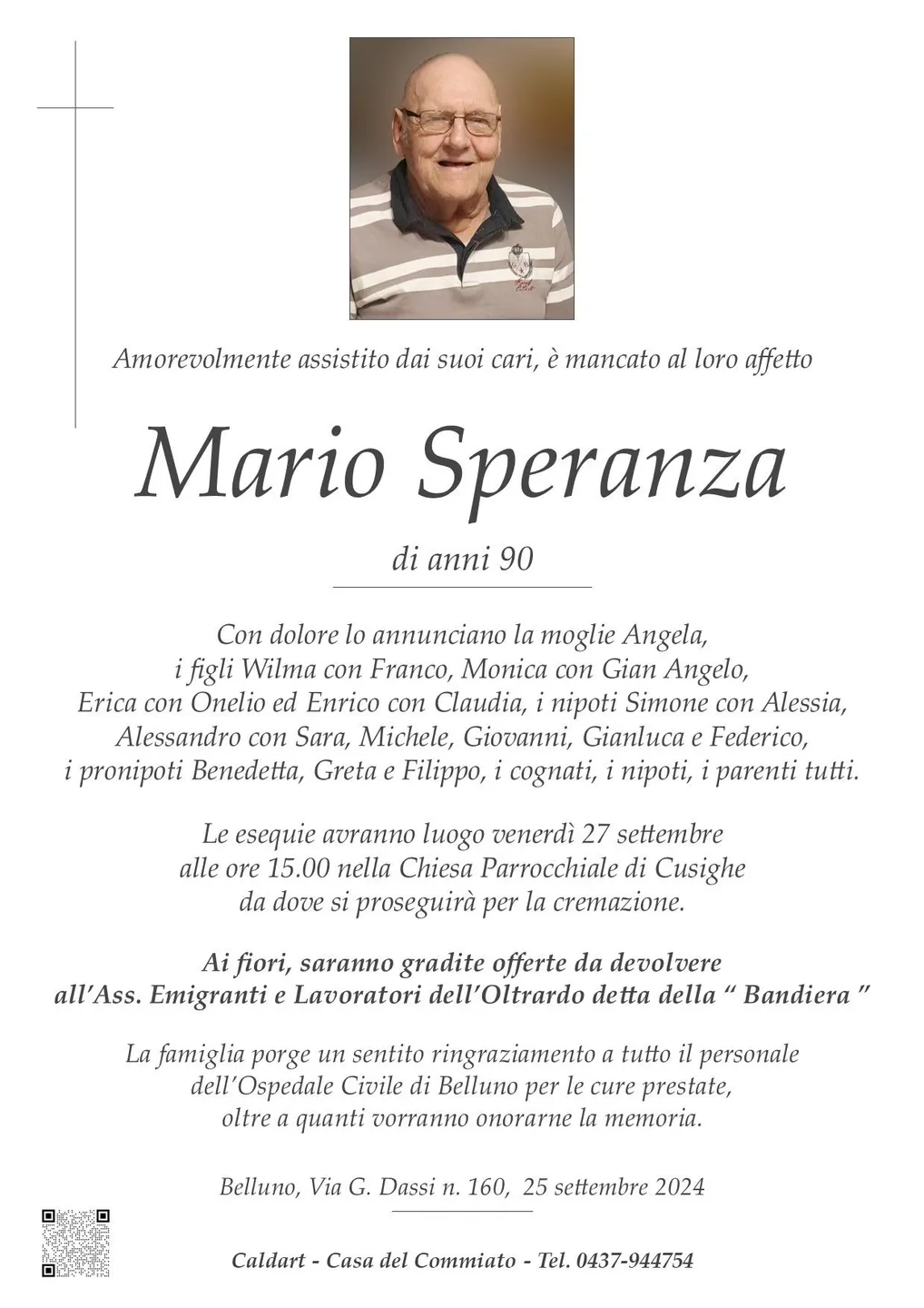 Epigrafe di Mario Speranza