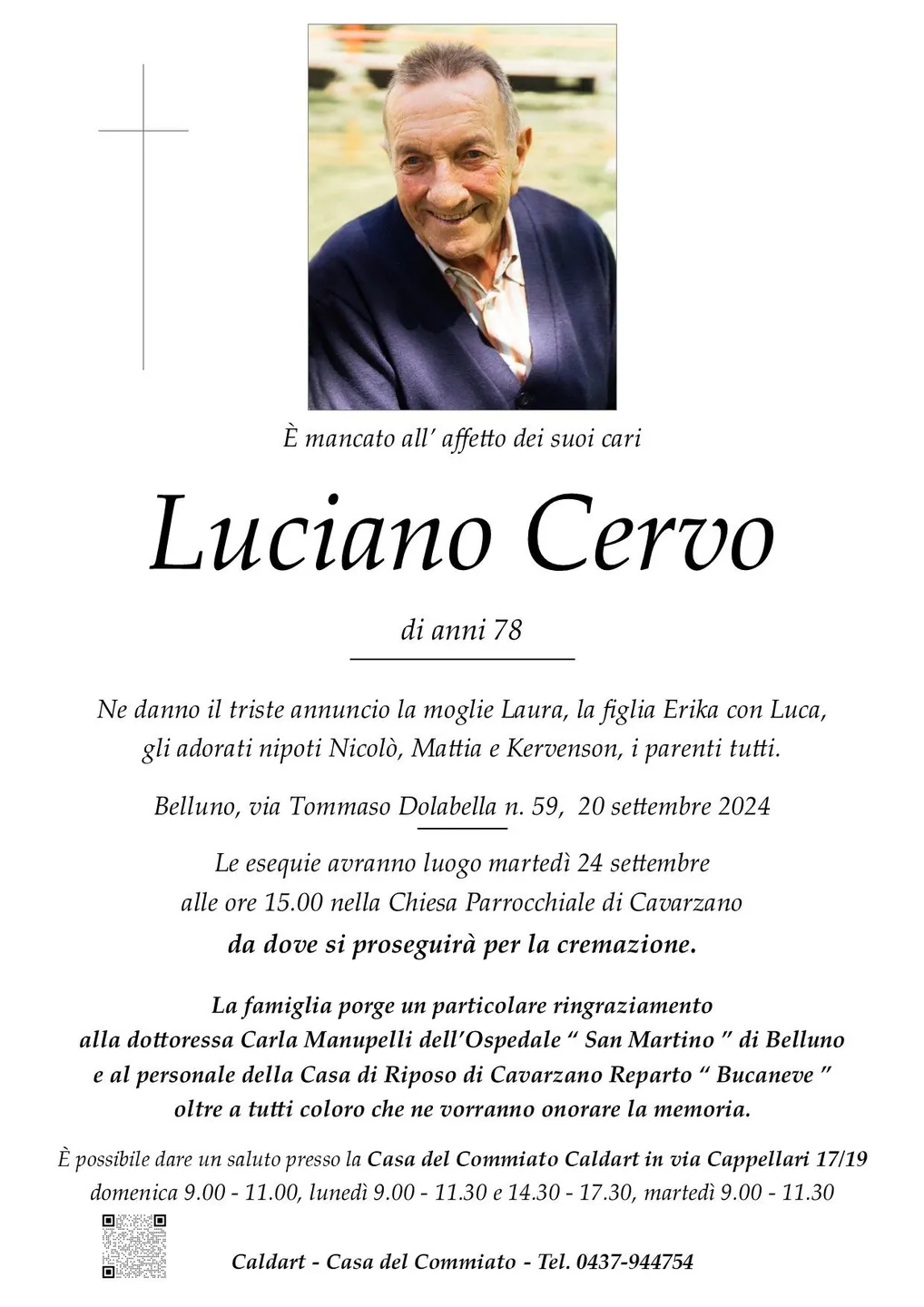 Epigrafe di Luciano Cervo