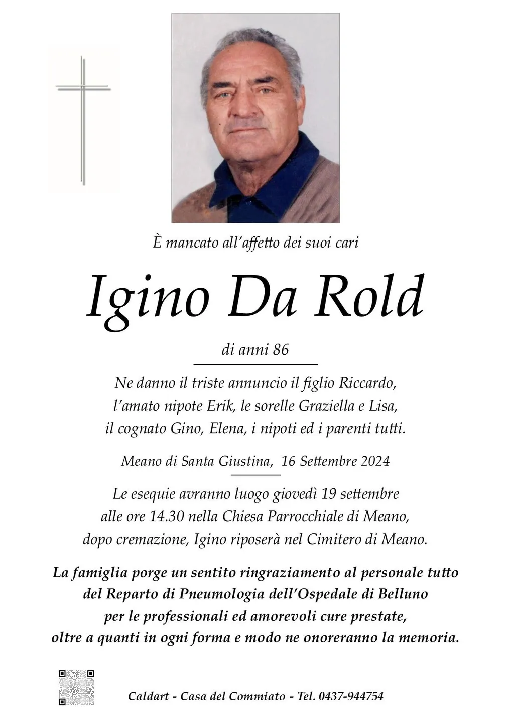 Epigrafe di Igino Da Rold