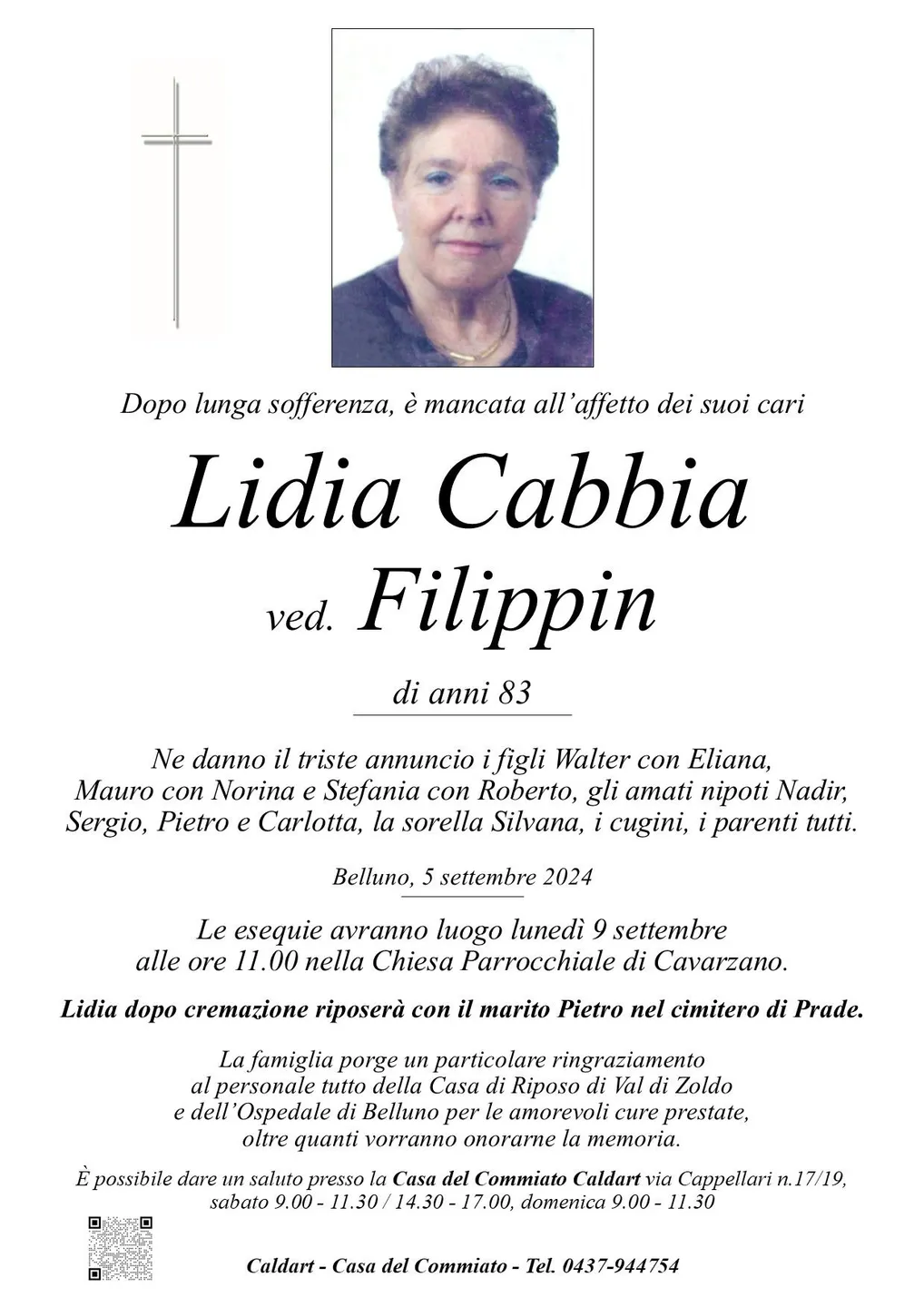 Epigrafe di Lidia Cabbia Filippin