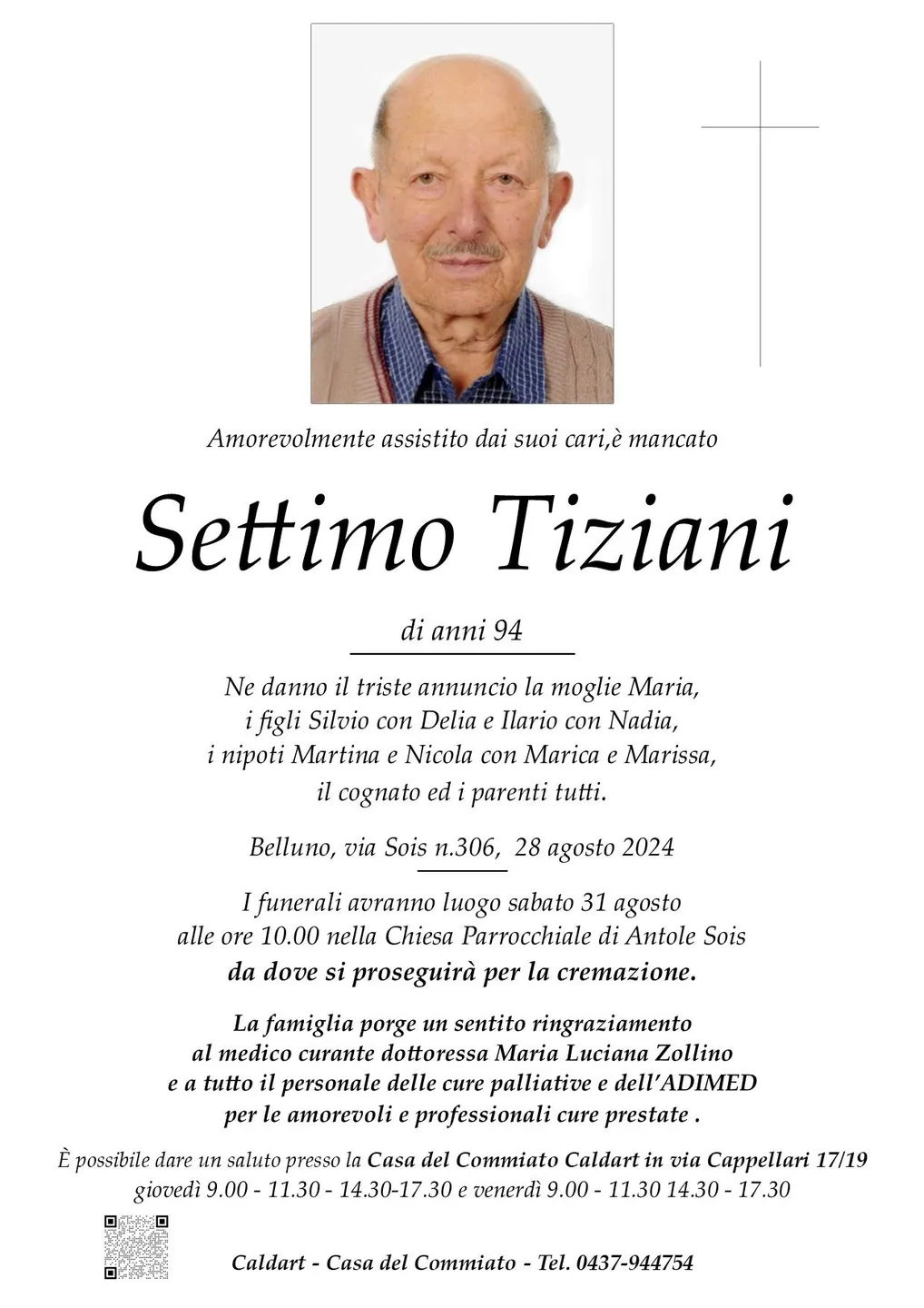 Epigrafe di Settimo Tiziani