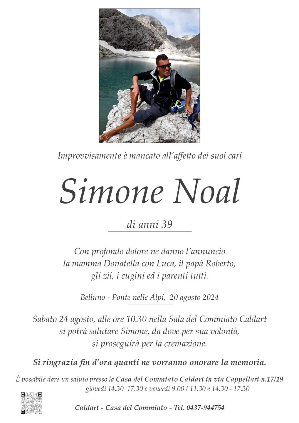 Epigrafe di Simone Noal