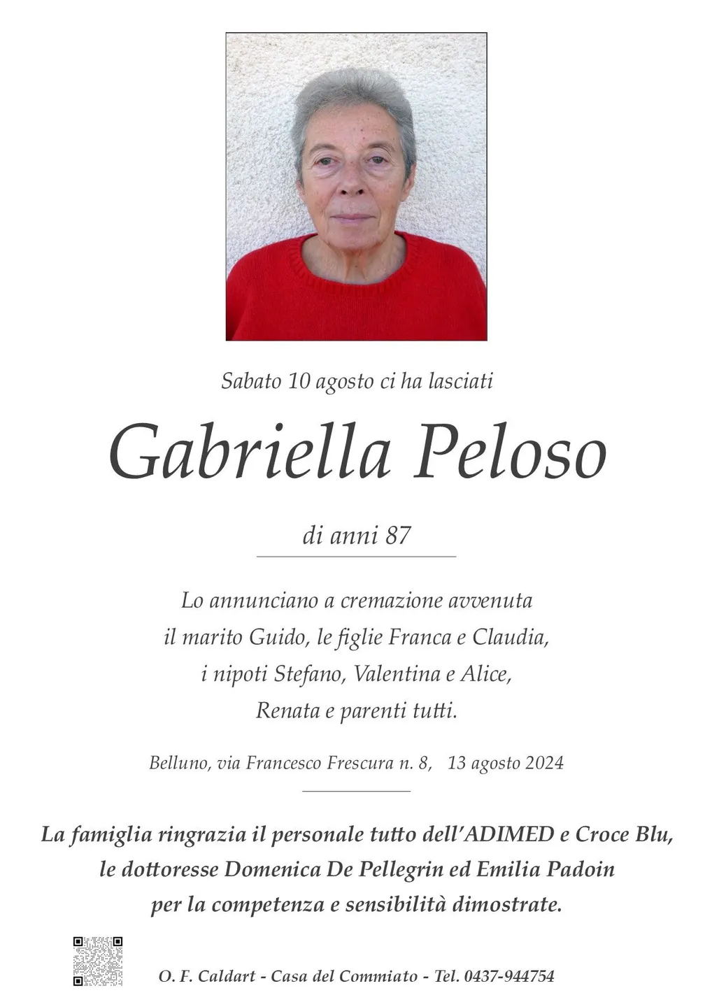Epigrafe di Gabriella Peloso
