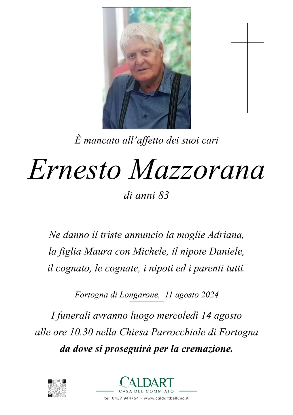 Epigrafe di Ernesto Mazzorana