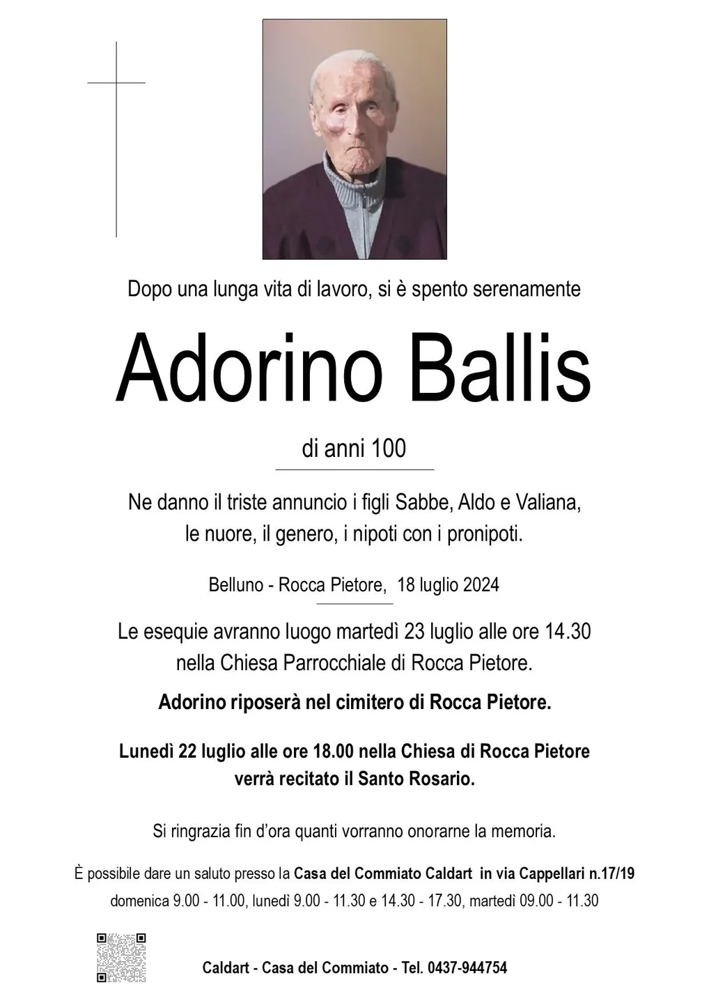 Epigrafe di Adorino Ballis