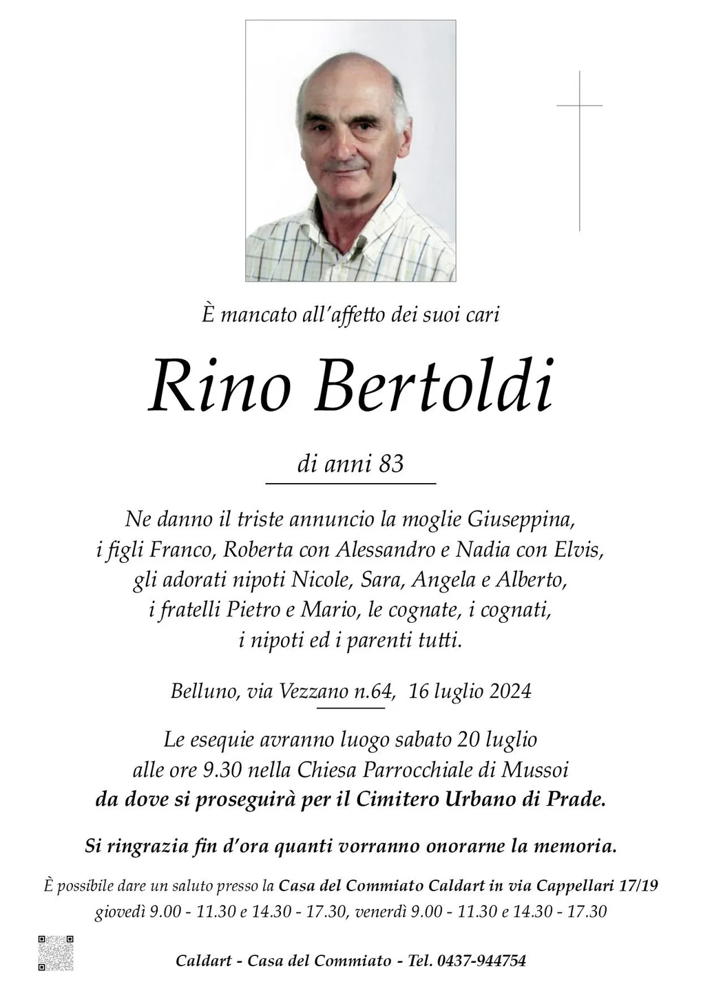 Epigrafe di Rino Bertoldi