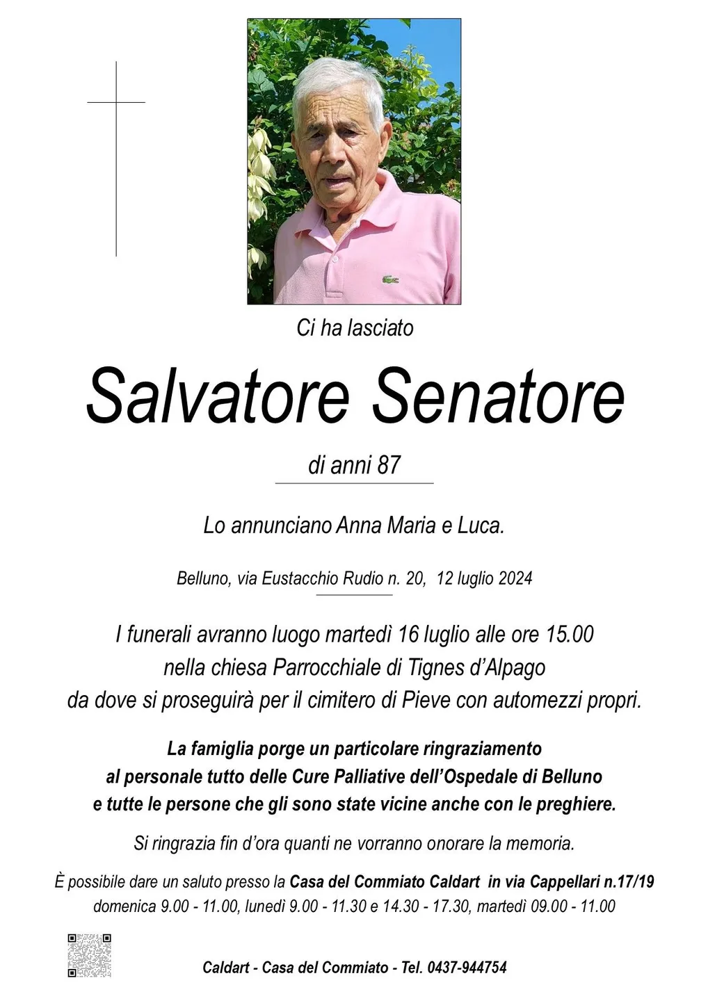 Epigrafe di Salvatore Senatore