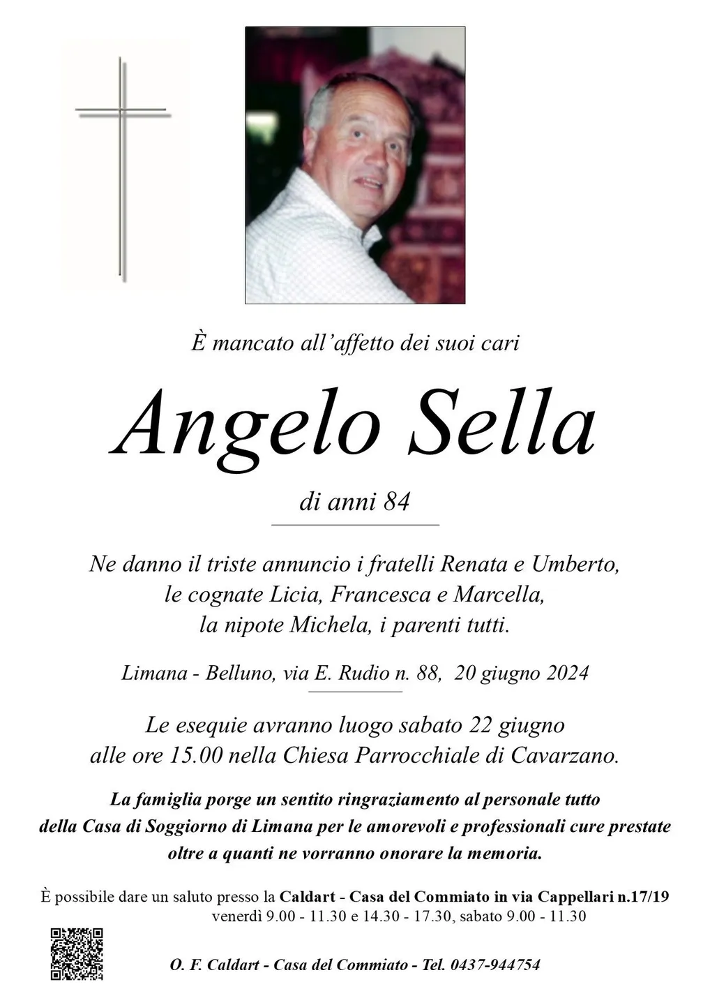 Epigrafe di Angelo Sella