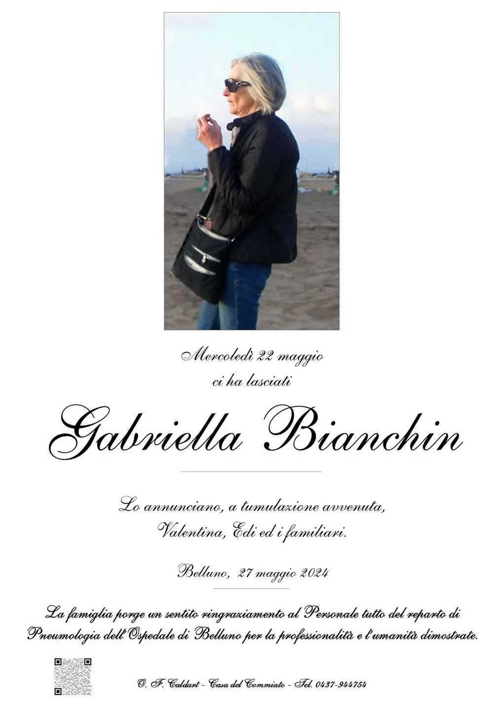 Epigrafe di Gabriella Bianchin
