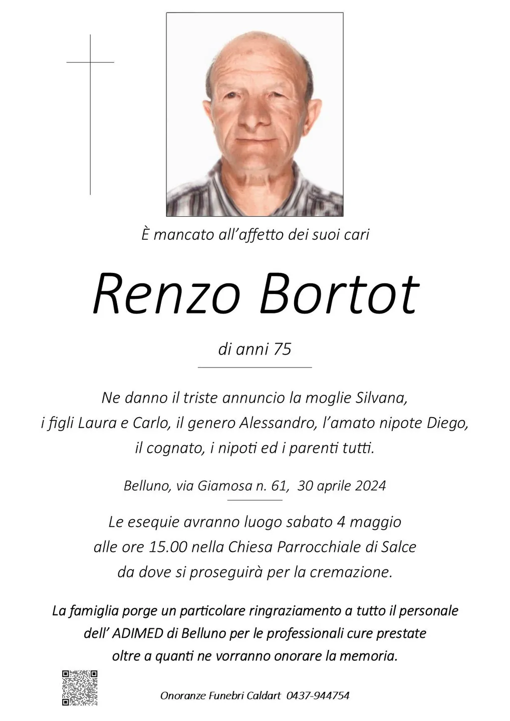 Epigrafe di Renzo Bortot
