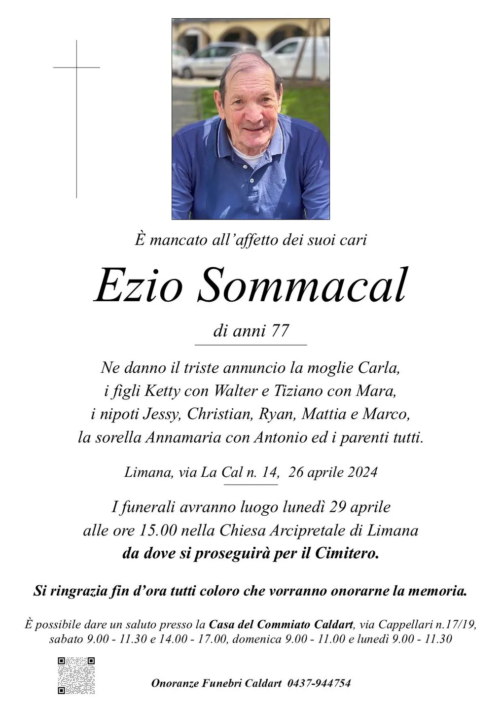 Epigrafe di Ezio Sommacal