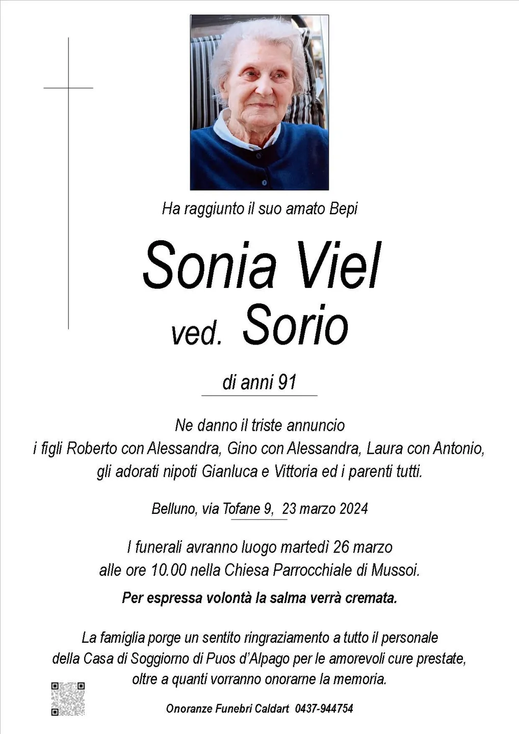 Epigrafe di Sonia Viel Sorio