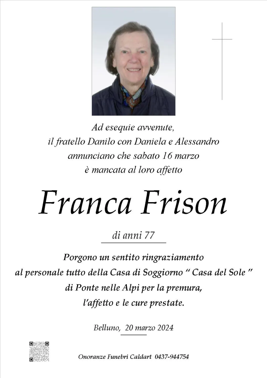 Epigrafe di Franca Frison