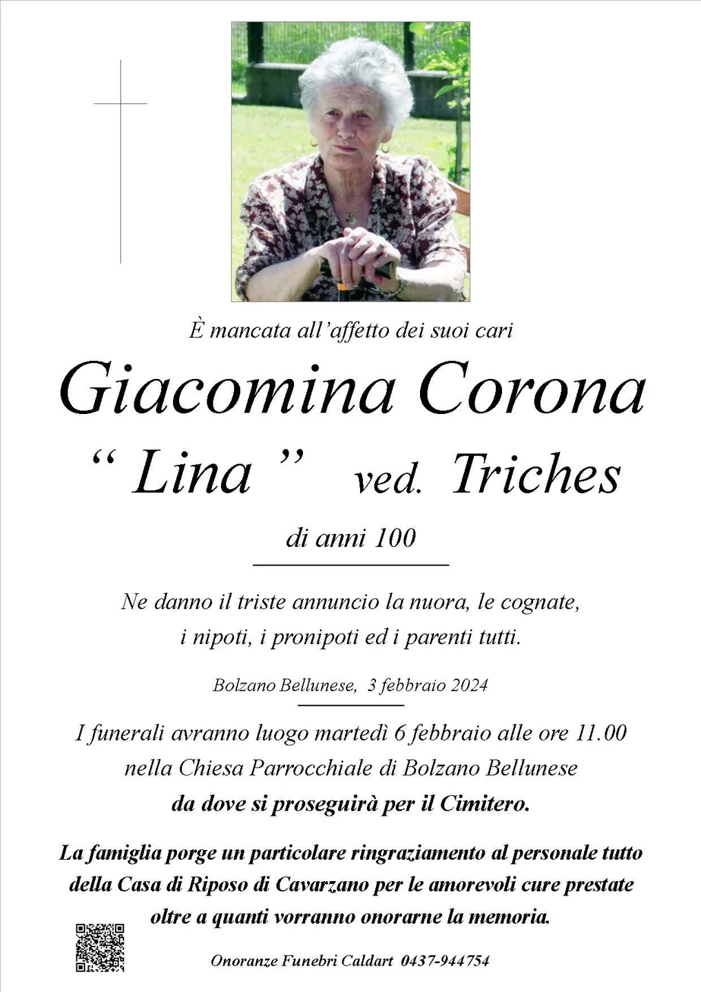 Epigrafe di Giacomina Corona
