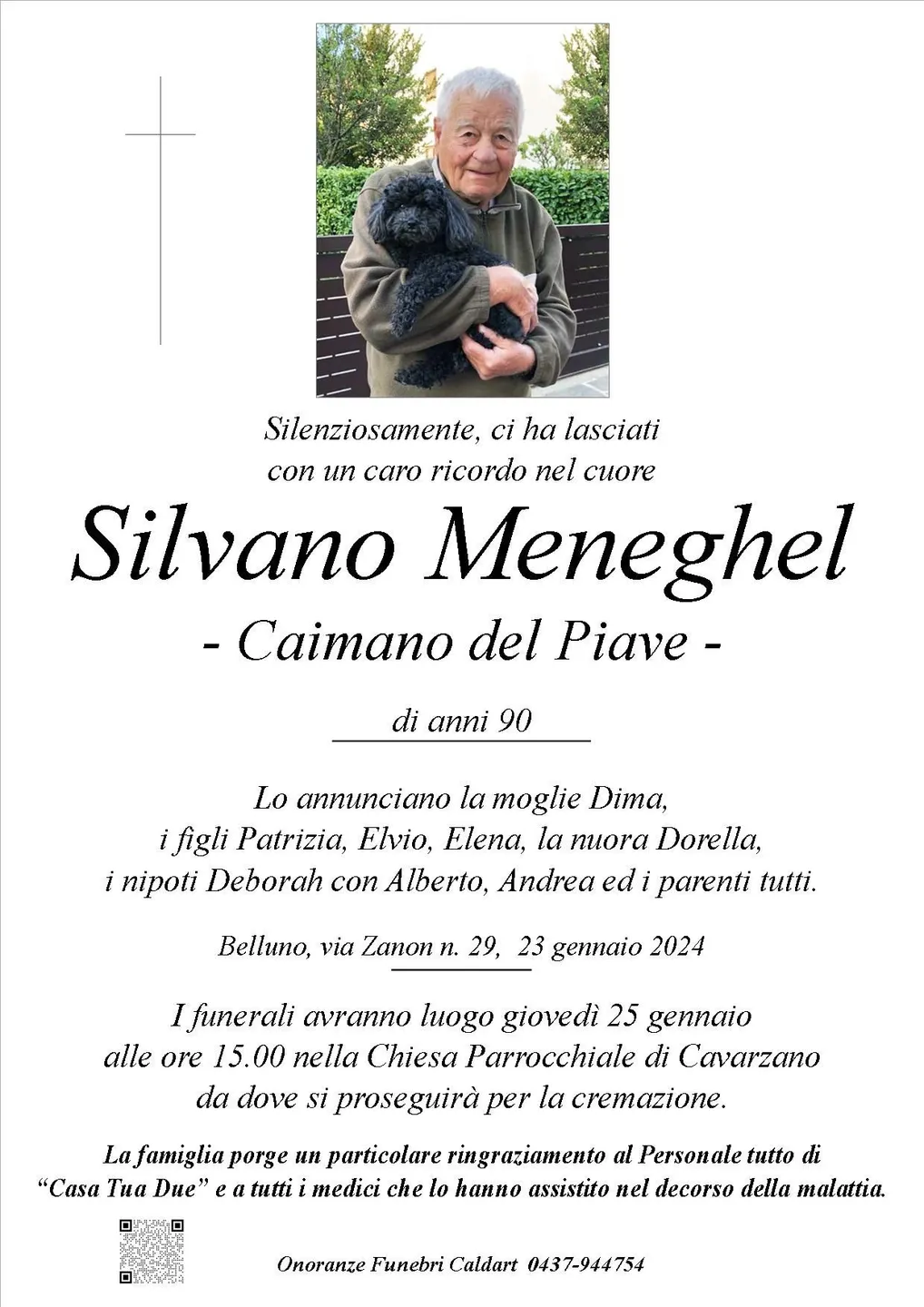 Epigrafe di Silvano Meneghel