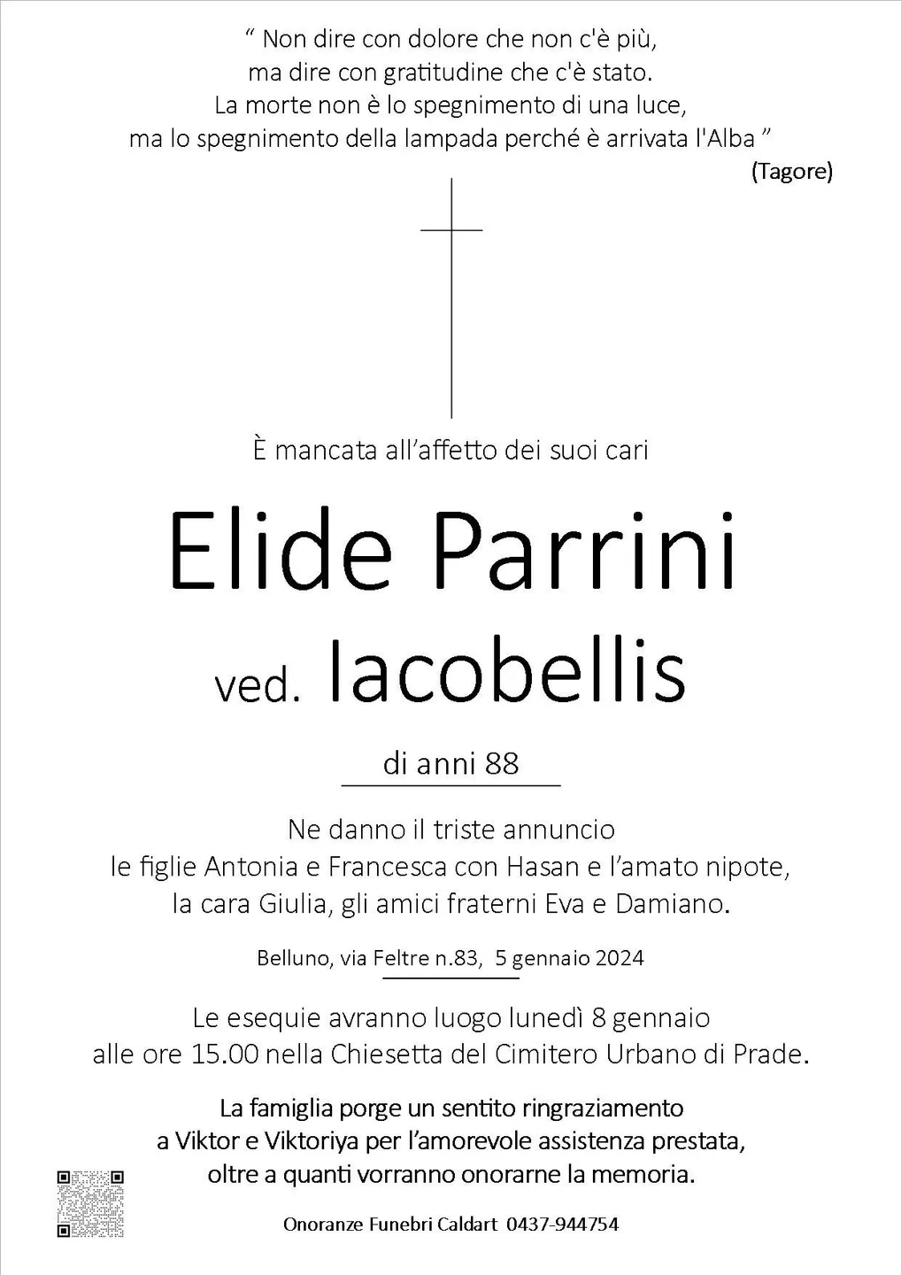 Epigrafe di Elide Parrini Iacobellis