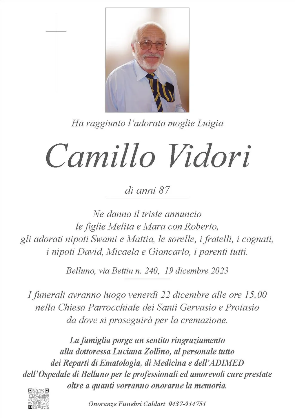 Epigrafe di Camillo Vidori