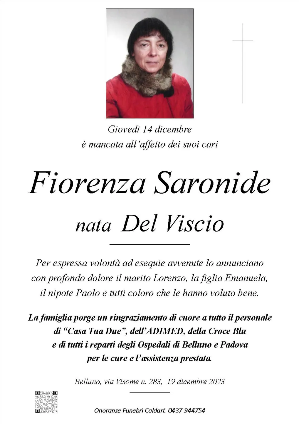 Epigrafe di Fiorenza Saronide