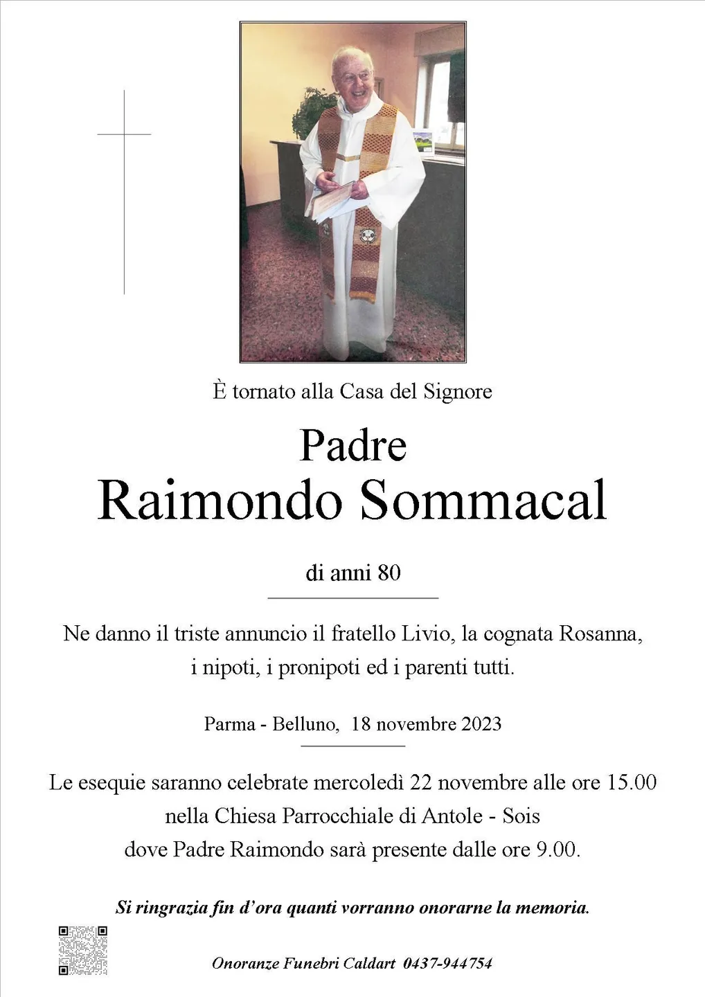 Epigrafe di Raimondo Sommacal