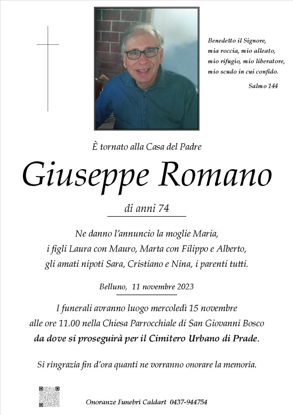 Epigrafe di Giuseppe Romano