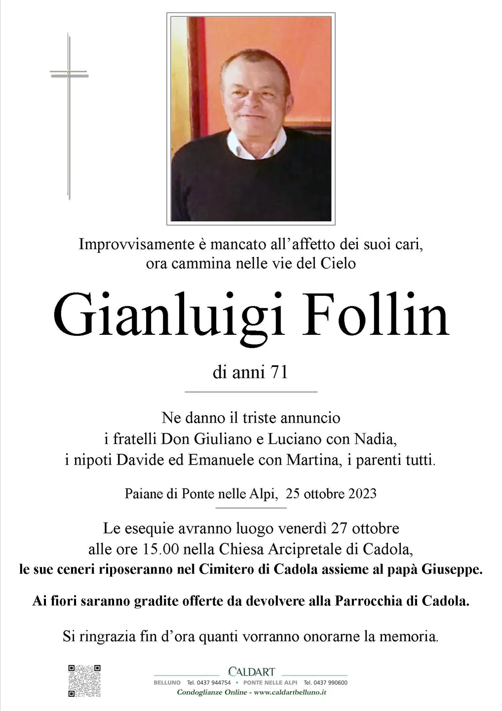 Epigrafe di Gianluigi Follin