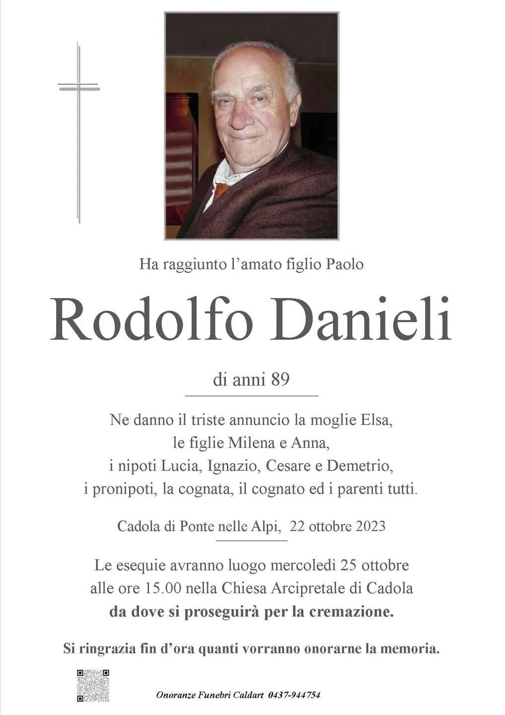 Epigrafe di Rodolfo Danieli