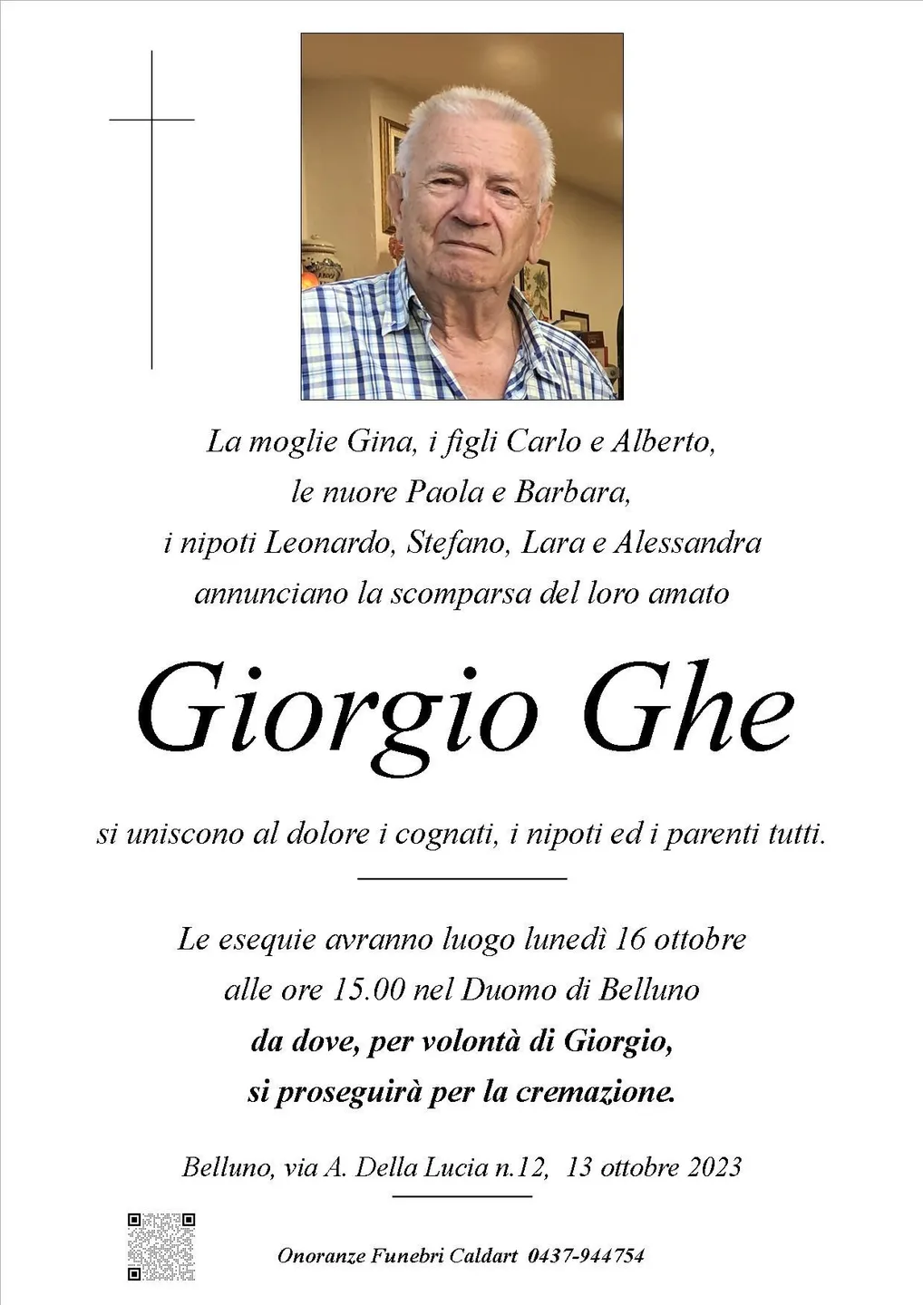 Epigrafe di Giorgio Ghe