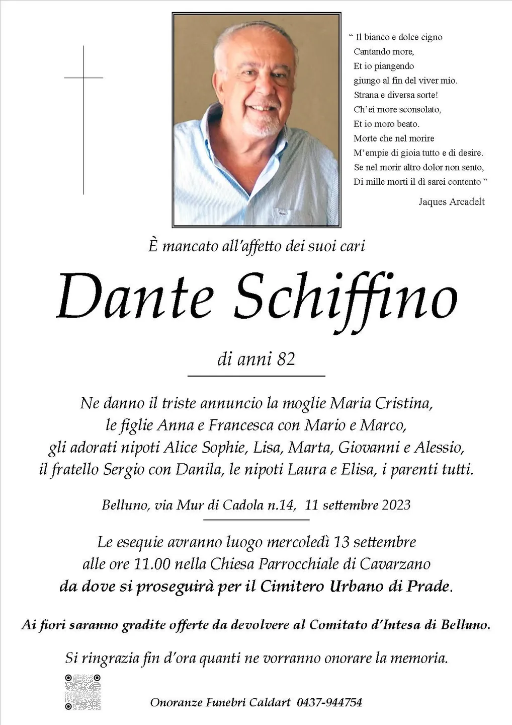Epigrafe di Dante Schiffino