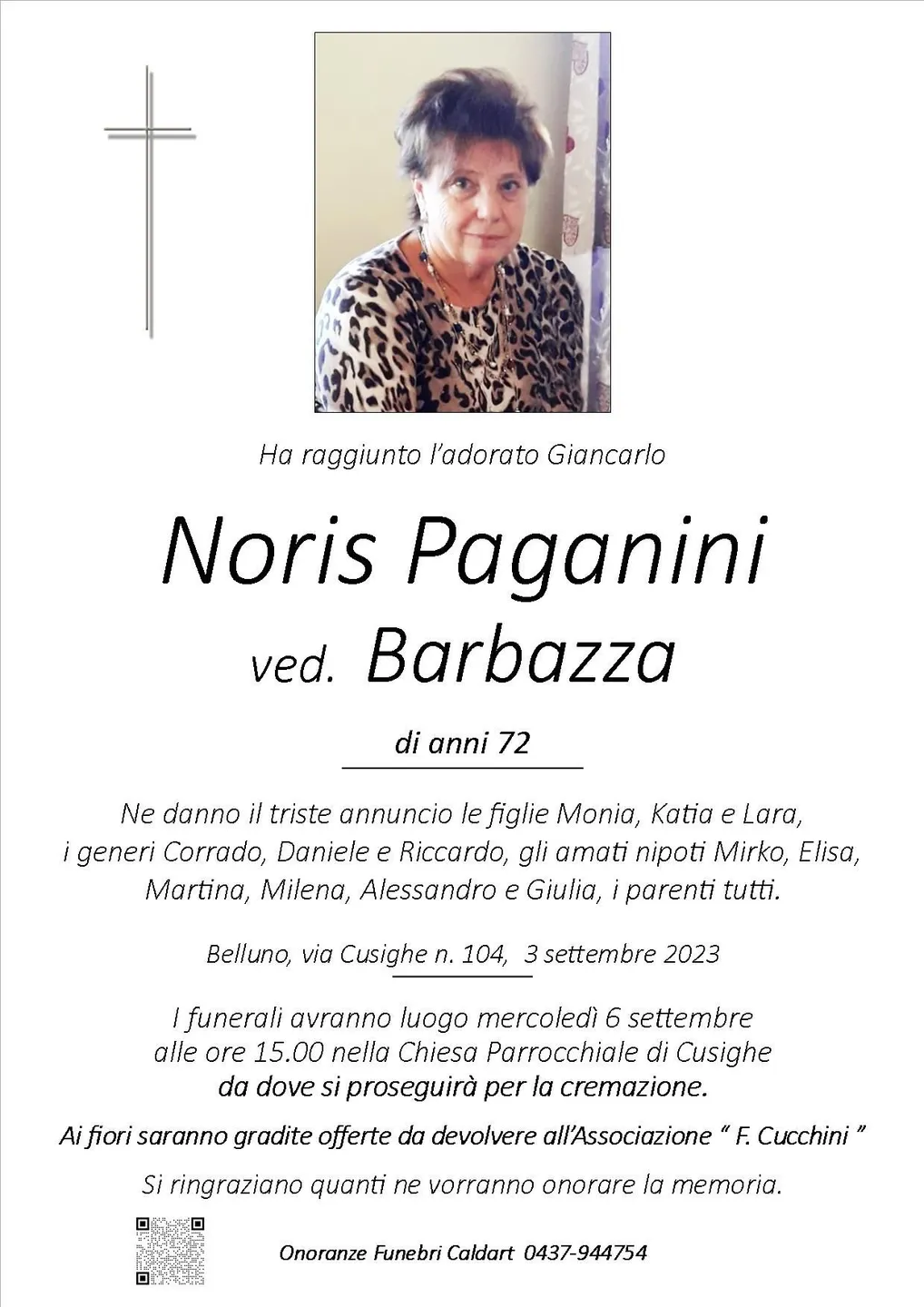 Epigrafe di Noris Paganini
