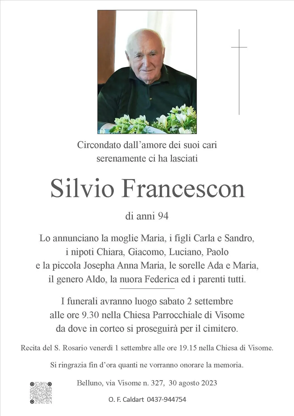 Epigrafe di Silvio Francescon