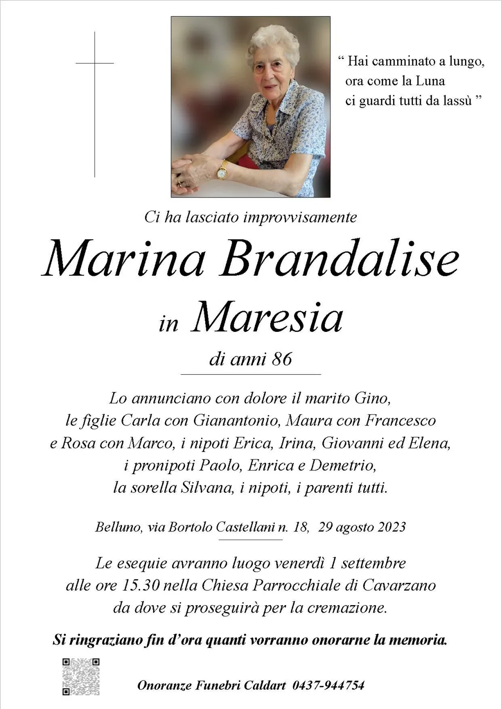 Epigrafe di Marina Brandalise