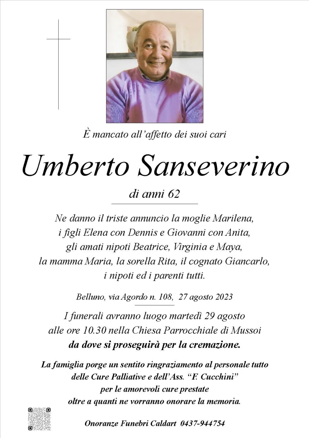 Epigrafe di Umberto Sanseverino