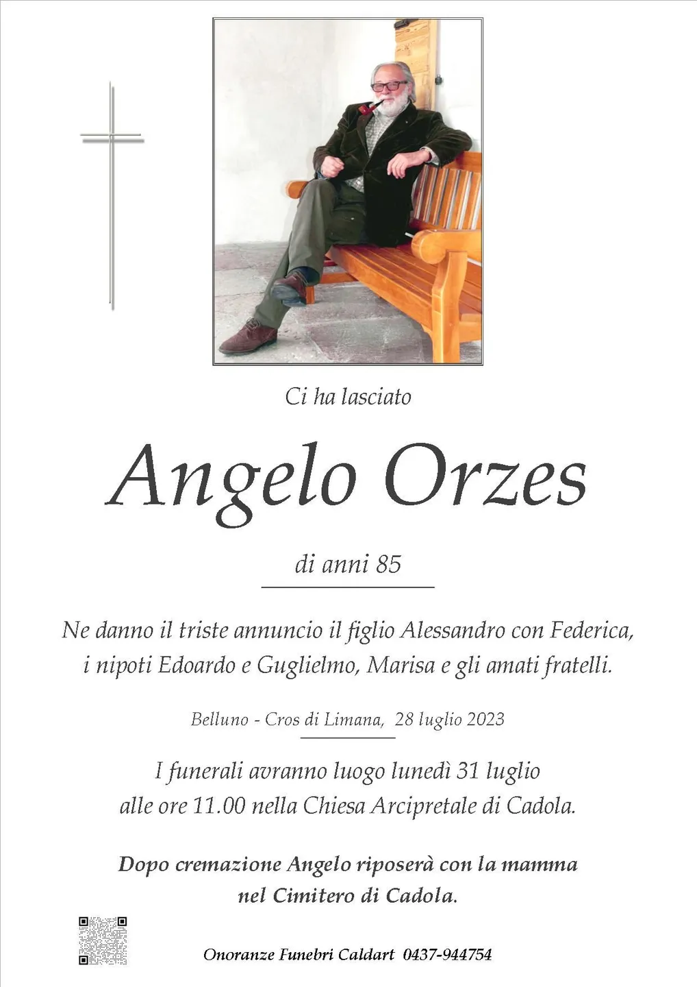 Epigrafe di Angelo Orzes