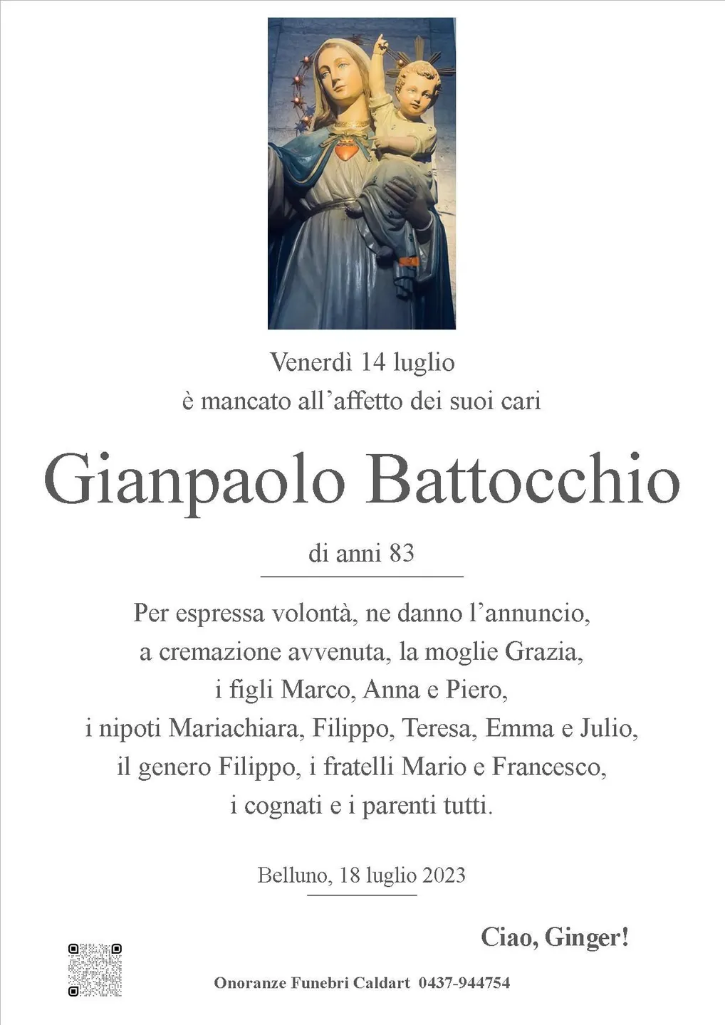 Epigrafe di Gianpaolo Battocchio
