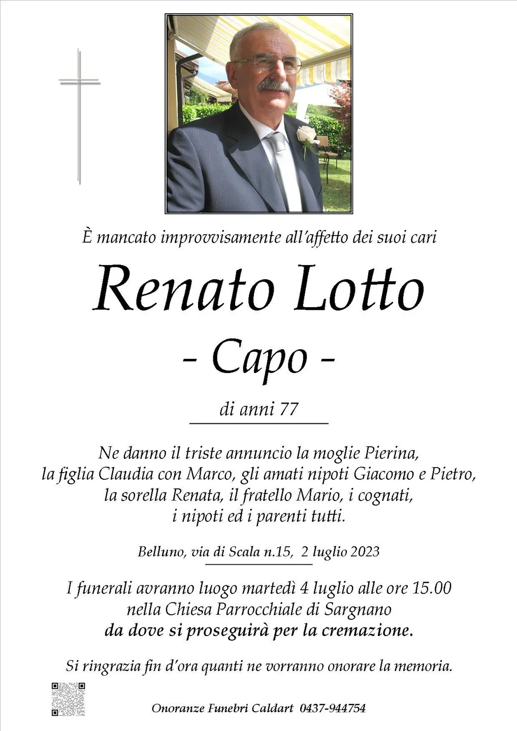 Epigrafe di Renato Lotto