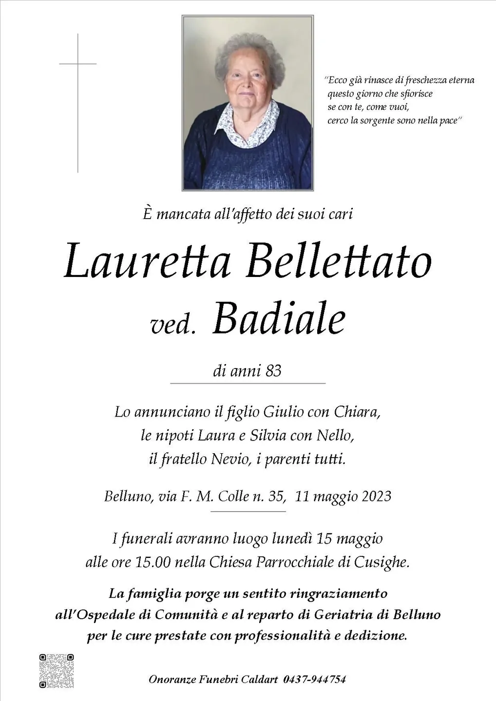 Epigrafe di Lauretta Bellettato