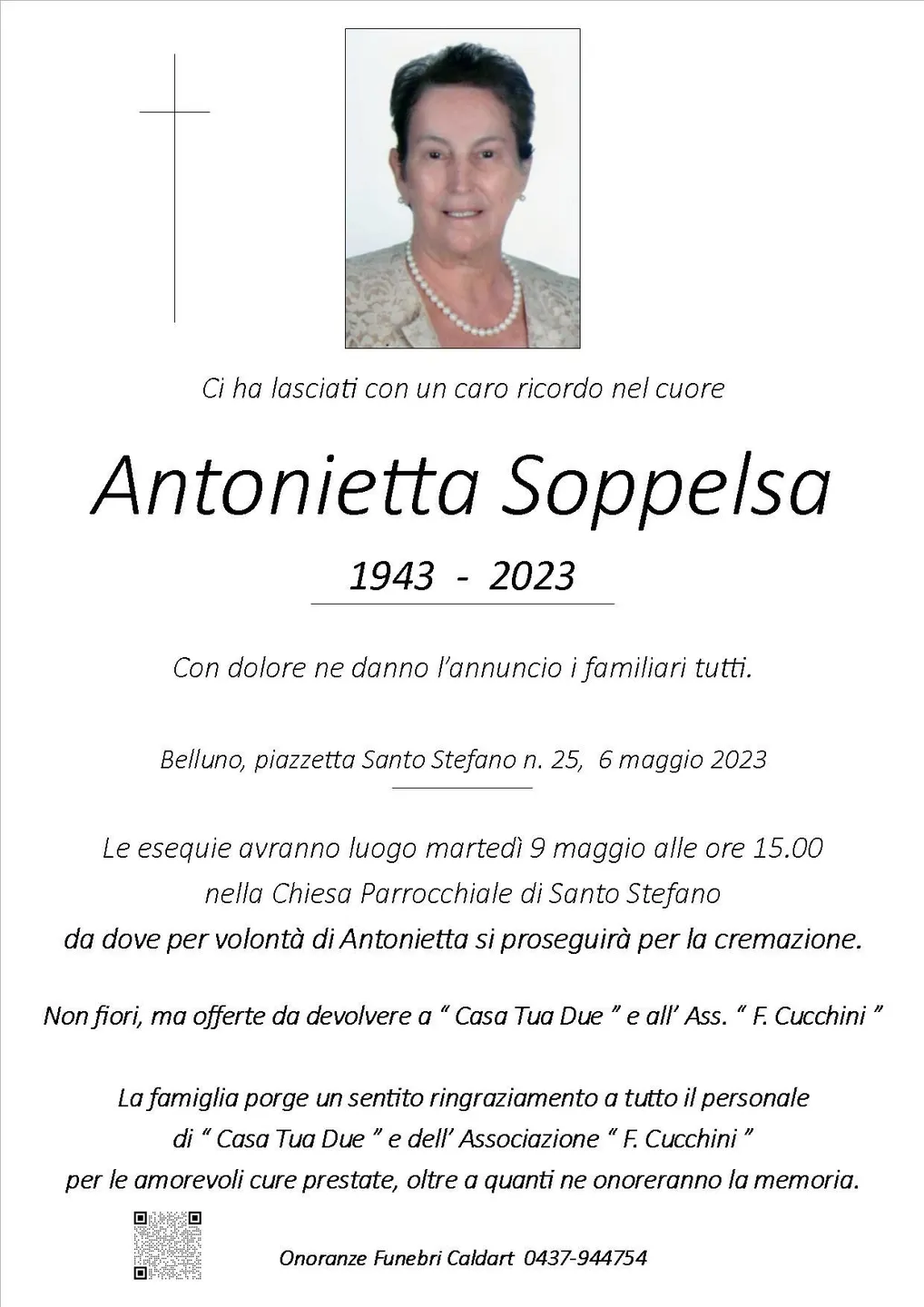 Epigrafe di Antonietta Soppelsa