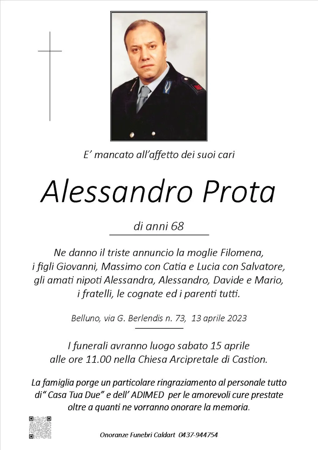 Epigrafe di Alessandro Prota