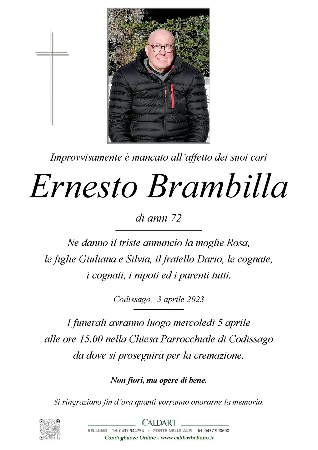 Epigrafe di Ernesto Brambilla