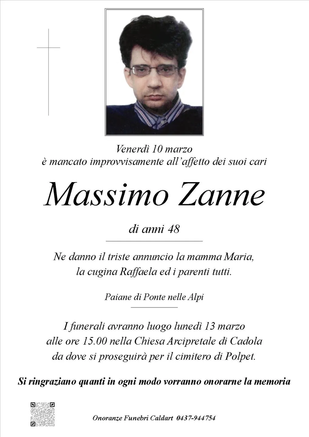 Epigrafe di Massimo Zanne