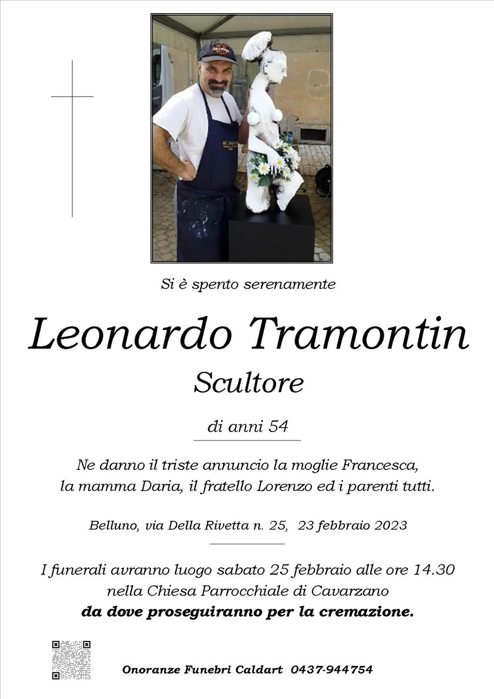 Epigrafe di Leonardo Tramontin