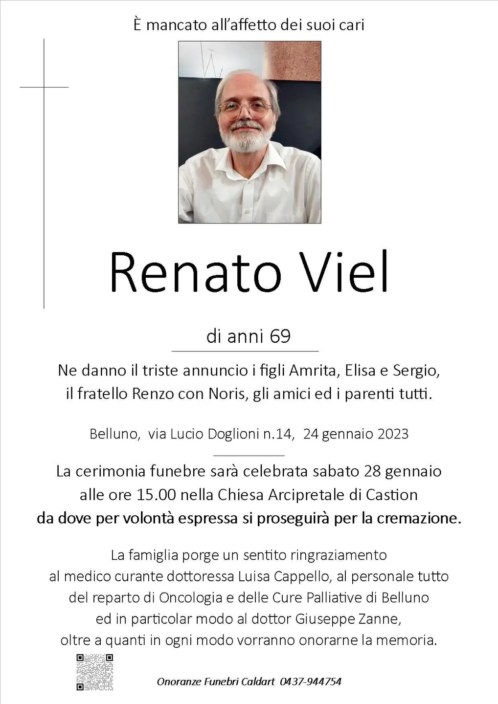 Epigrafe di Renato Viel